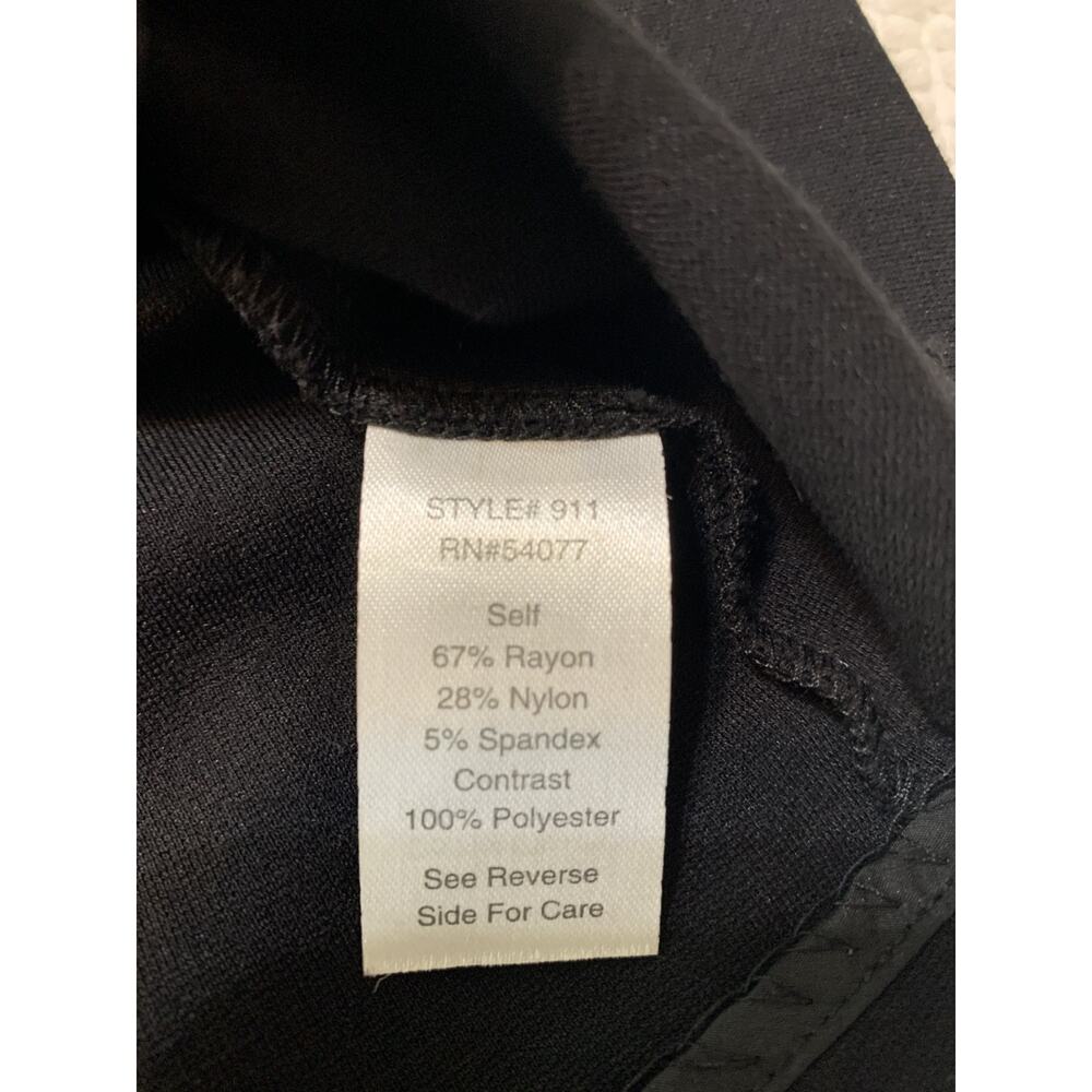 Cabi Black Stretch Knit Absolute Ruffle Blazer Skirt Suit Large 14 Work Career - Picture 9 of 16